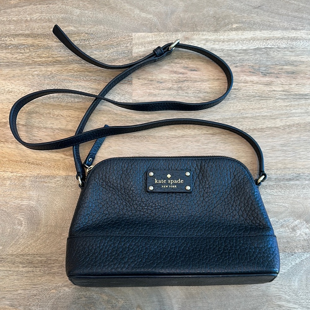 Kate Spade Hanna Wellesley Leather Crossbody, Black